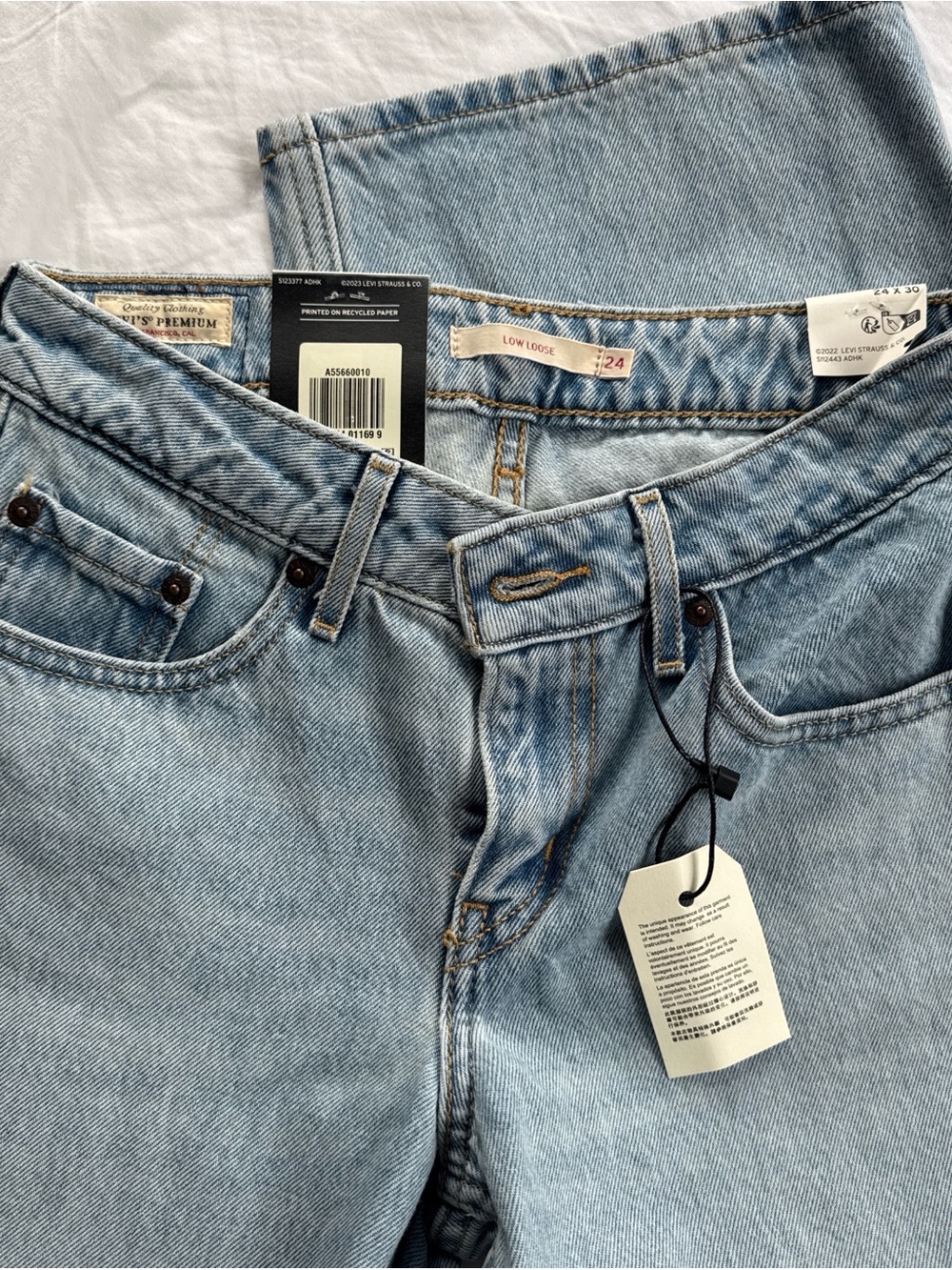 Levi's Low Loose Jeans - Light Blue Denim